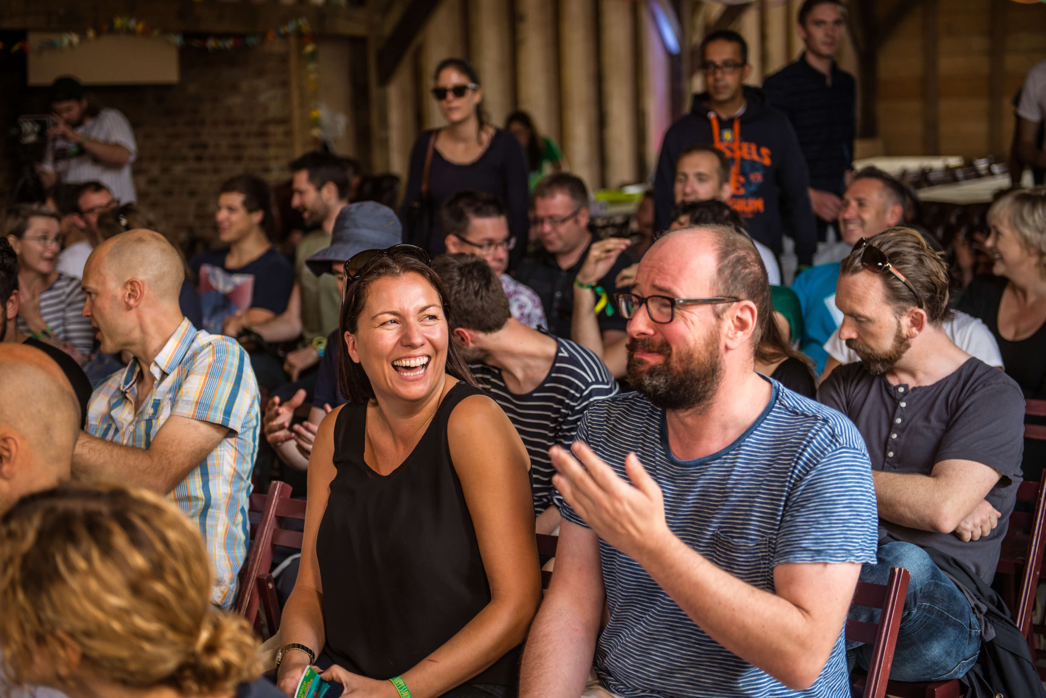 People connecting at an event of The Happy Startup School